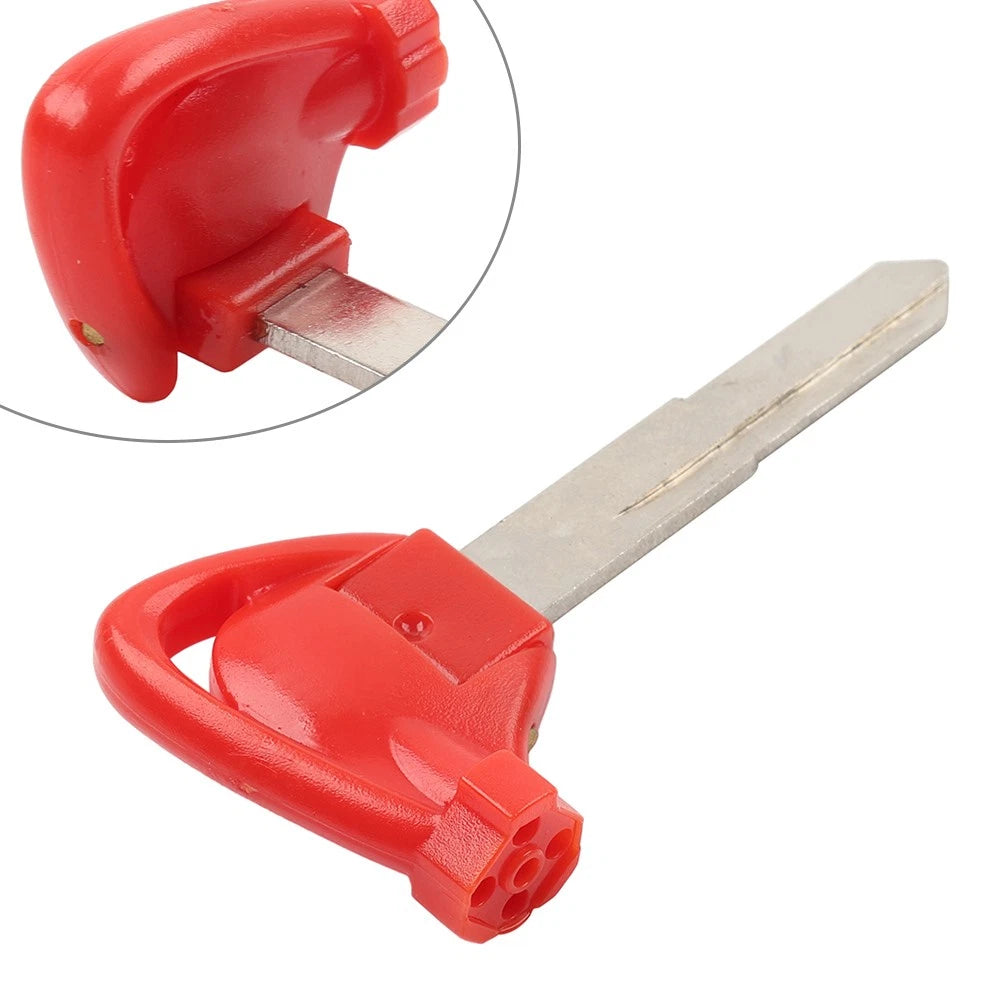 Right Ignition Key Blank Uncut Blade Red for Yamaha Motorbike