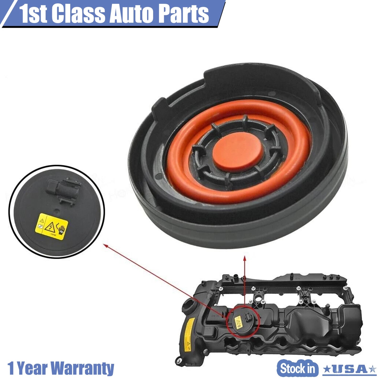 PCV Valve Cover for BMW X1 X3 X5 X6 M235i 335i 435i 535i (2011–2016)