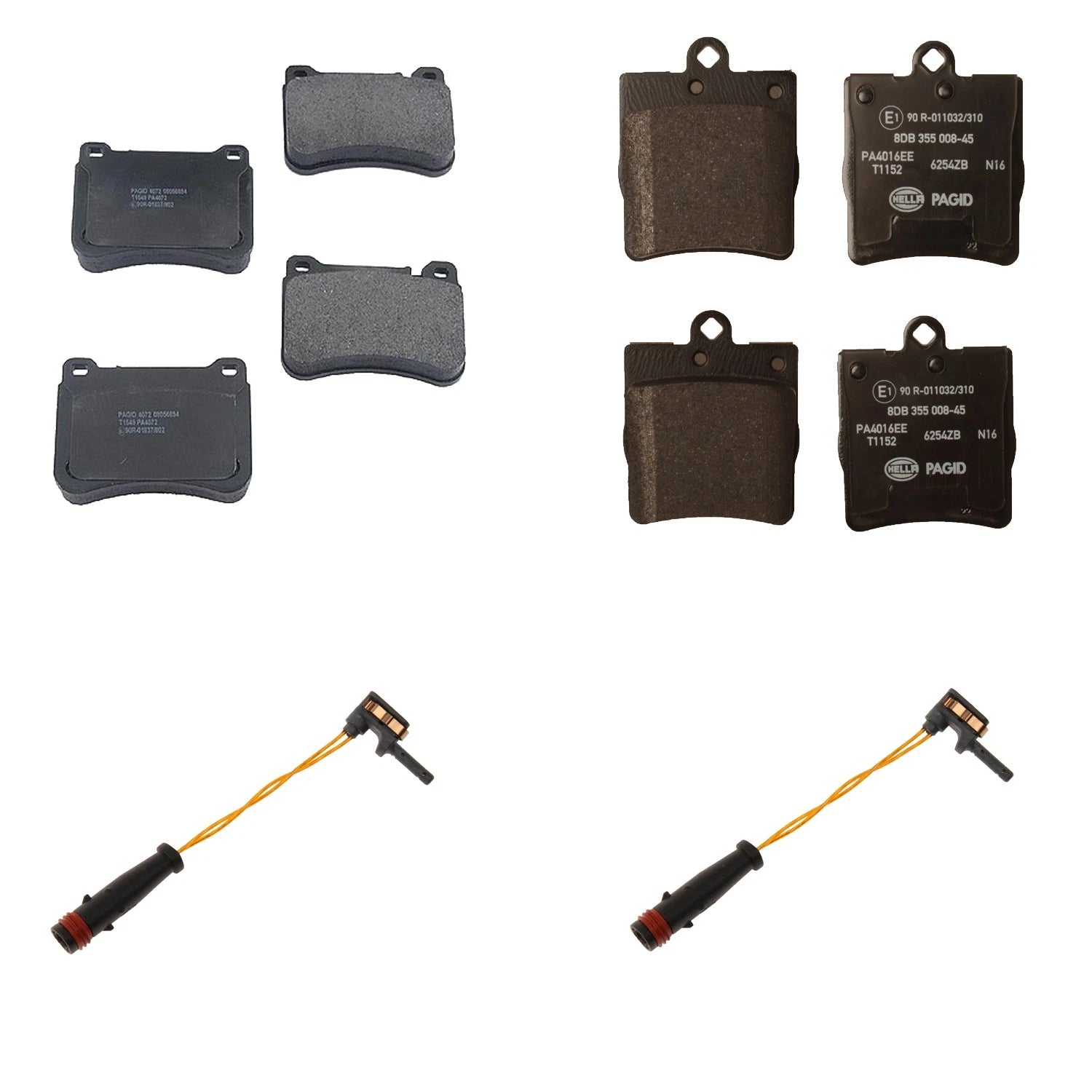 Disc Brake Pad Kit for Mercedes-Benz W203 C230 C240 C320 W209 CLK350 (2000–2009)