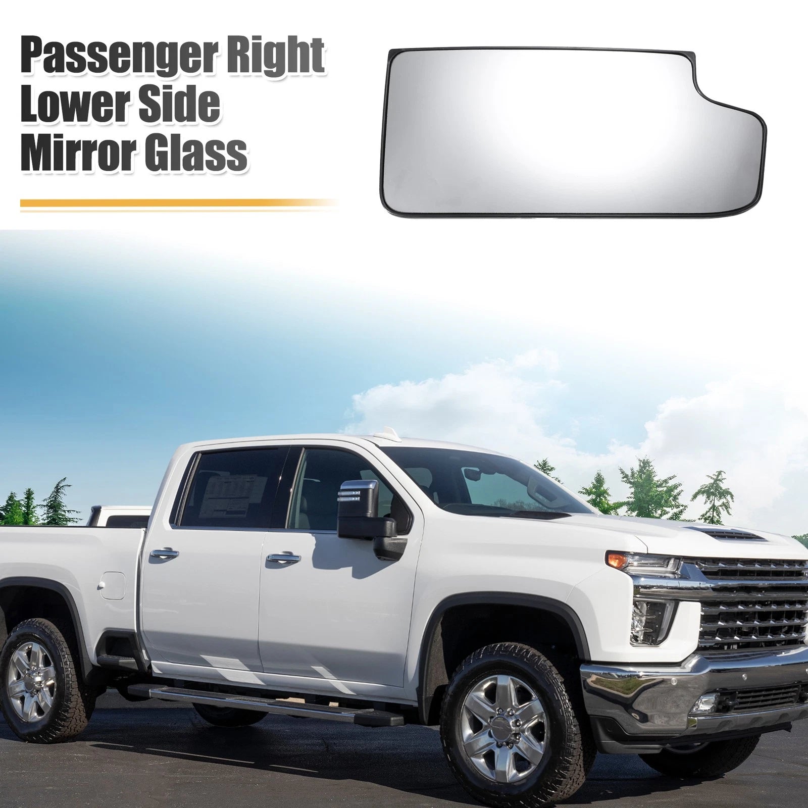 Passenger Right Tow Mirror Glass Lower for Chevy GMC 1500 2500 3500  23444113