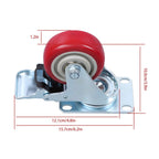Set of 4 Heavy Duty 3" Swivel Caster Wheels with Brakes