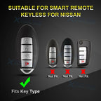 Soft Red TPU Leather Key Cover for Nissan (2010-2024)