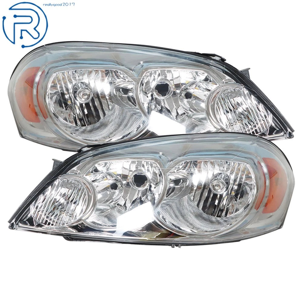 Set of 2 Halogen Headlights for Chevy Impala (2006-2016)