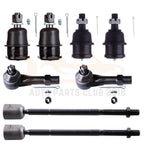 Set of 8 Suspension Front Ball Joints Tie Rod End Links for Dodge Dakota (1991–1996)
