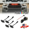 Smoked Lens Red LED Front Grille Lights for Toyota Tacoma (2016–2019)