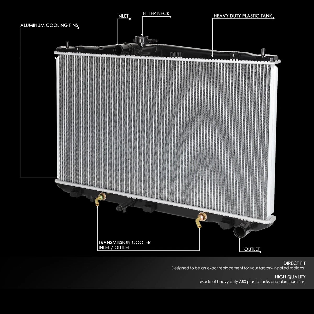 Aluminum Cooling Radiator for Toyota Sienna/Lexus RX350 (2010–2018) 13116
