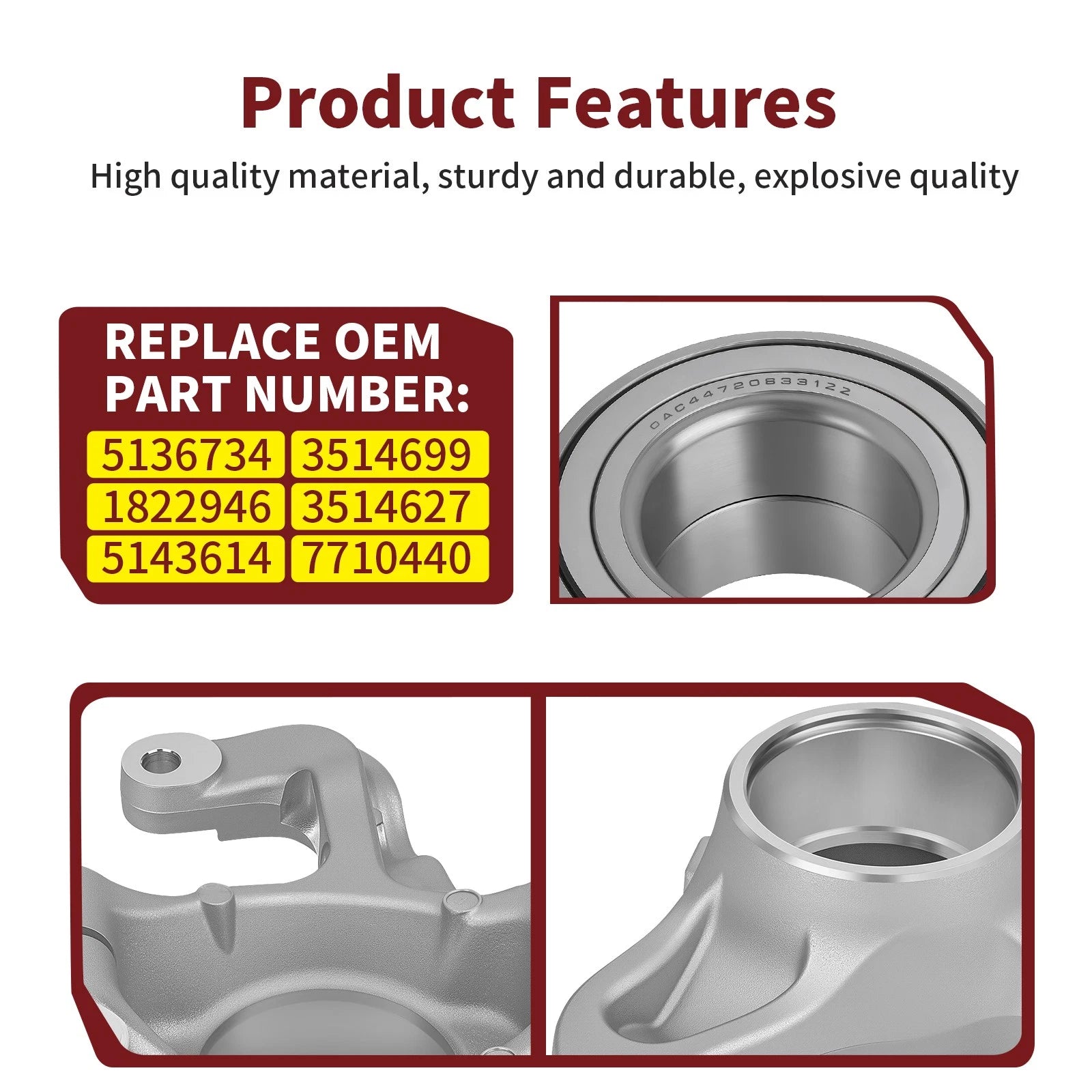 Steering Knuckle Bearing Kit for Polaris Sportsman Scrambler (2008-2021)
