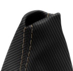 Manual Shift Boot Cover for Honda Civic (1998–2002) Carbon Fiber Beige Stitch