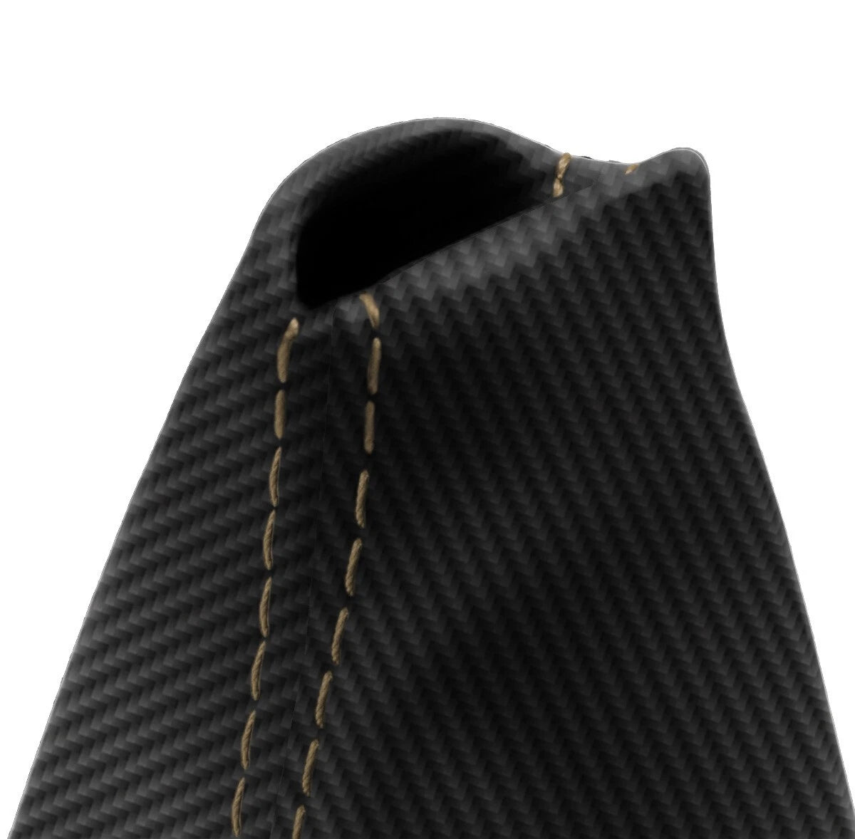 Manual Shift Boot Cover for Honda Civic (1998–2002) Carbon Fiber Beige Stitch