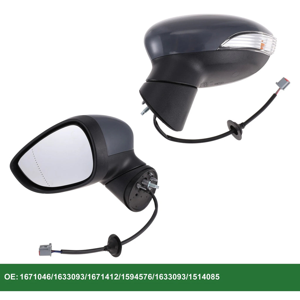 Left Side Door Mirror for Ford Fiesta Mk7 (2008–2012) Electric Adjust Gray