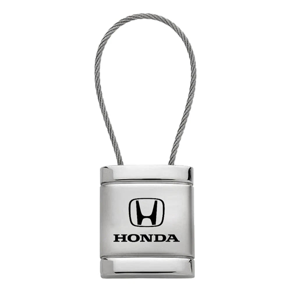 Satin-Chrome Cable Keychain KCC.HON - Officially Licensed for Honda