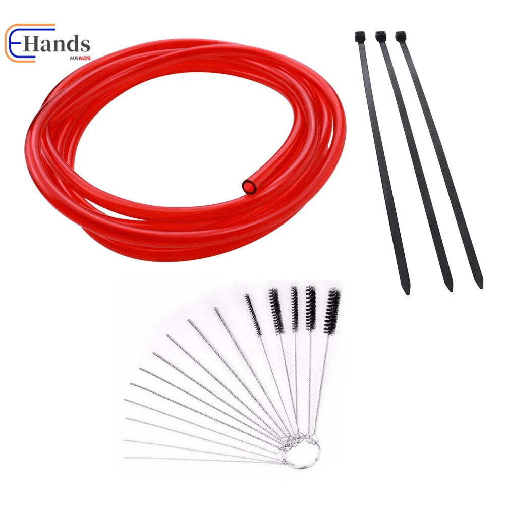 Red Carburetor Vent Hose Kit for Keihin FCR MX Mikuni Carb (8.5 Feet)