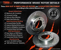 Rear Slotted Drilled Rotors+Pads Ford Falcon BA BF (2002 - 2012)