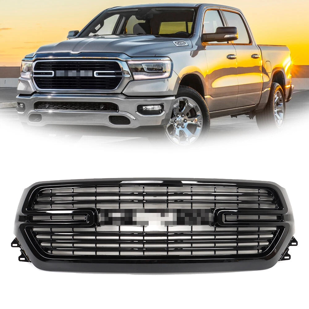 Front Grille Bumper Upper for Dodge Ram 1500 (2019â2023) Gloss Black