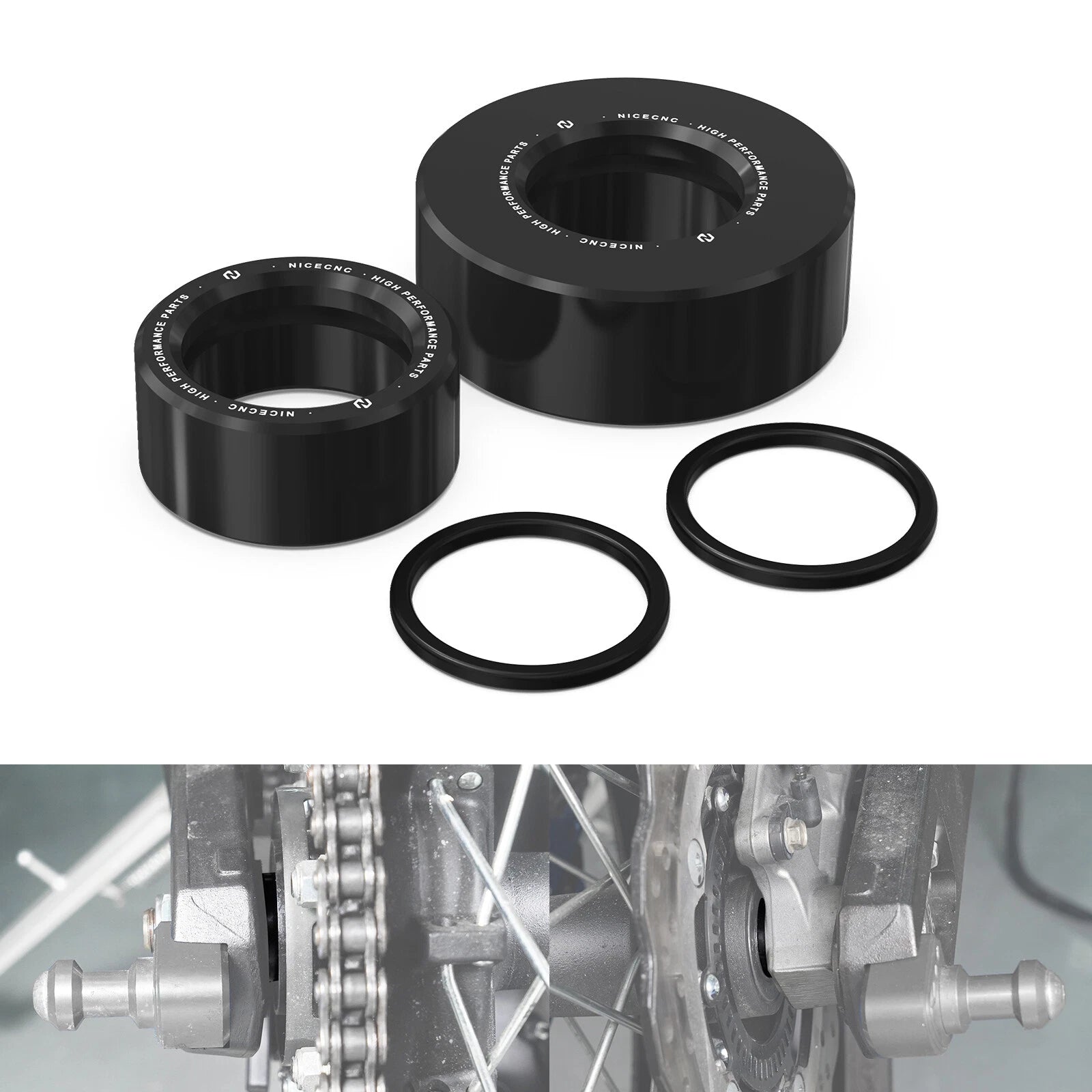 2X Rear Wheel Collar for Yamaha Tenere 700 XTZ07 (2019–2024), XSR700 (2018–2023)