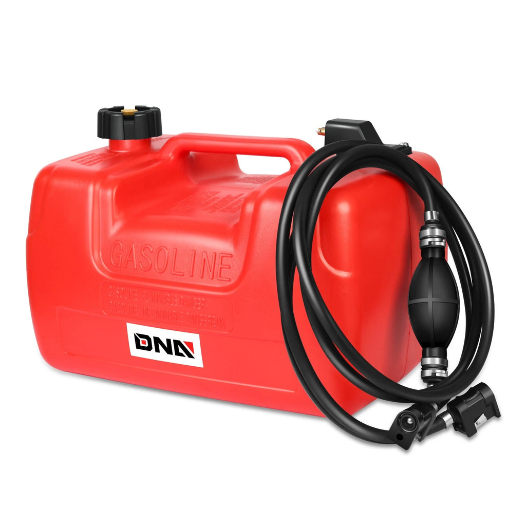 12L Portable Gasoline Diesel Fuel Tank w/ Pump for Marine Boat Motor