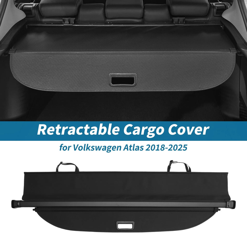 Retractable Cargo Cover for Volkswagen Atlas (2018–2025) Black