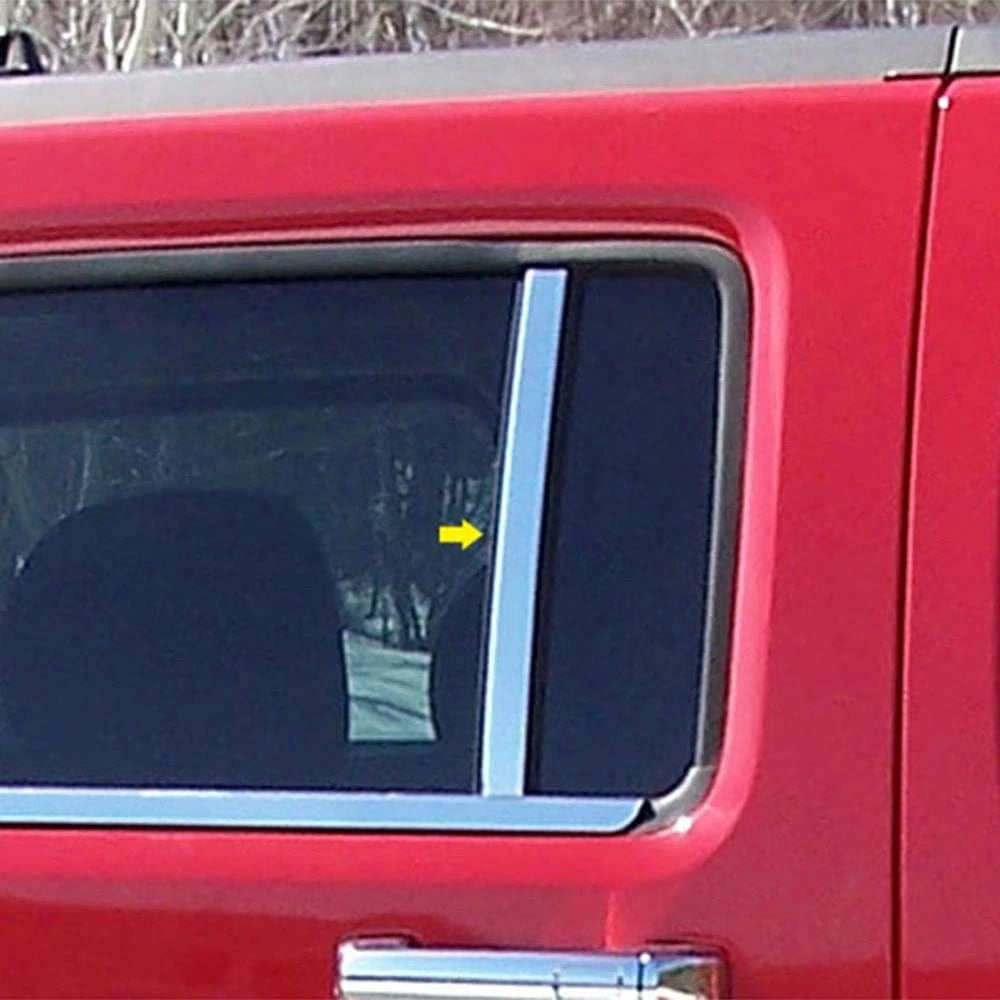 2pc Stainless Steel Rear Door Pillar Posts Replacement for Hummer H3 (2006–2009)