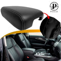 Console Lid Armrest Cover for Infiniti QX60 (2014–2020) Leather Gray Stitch