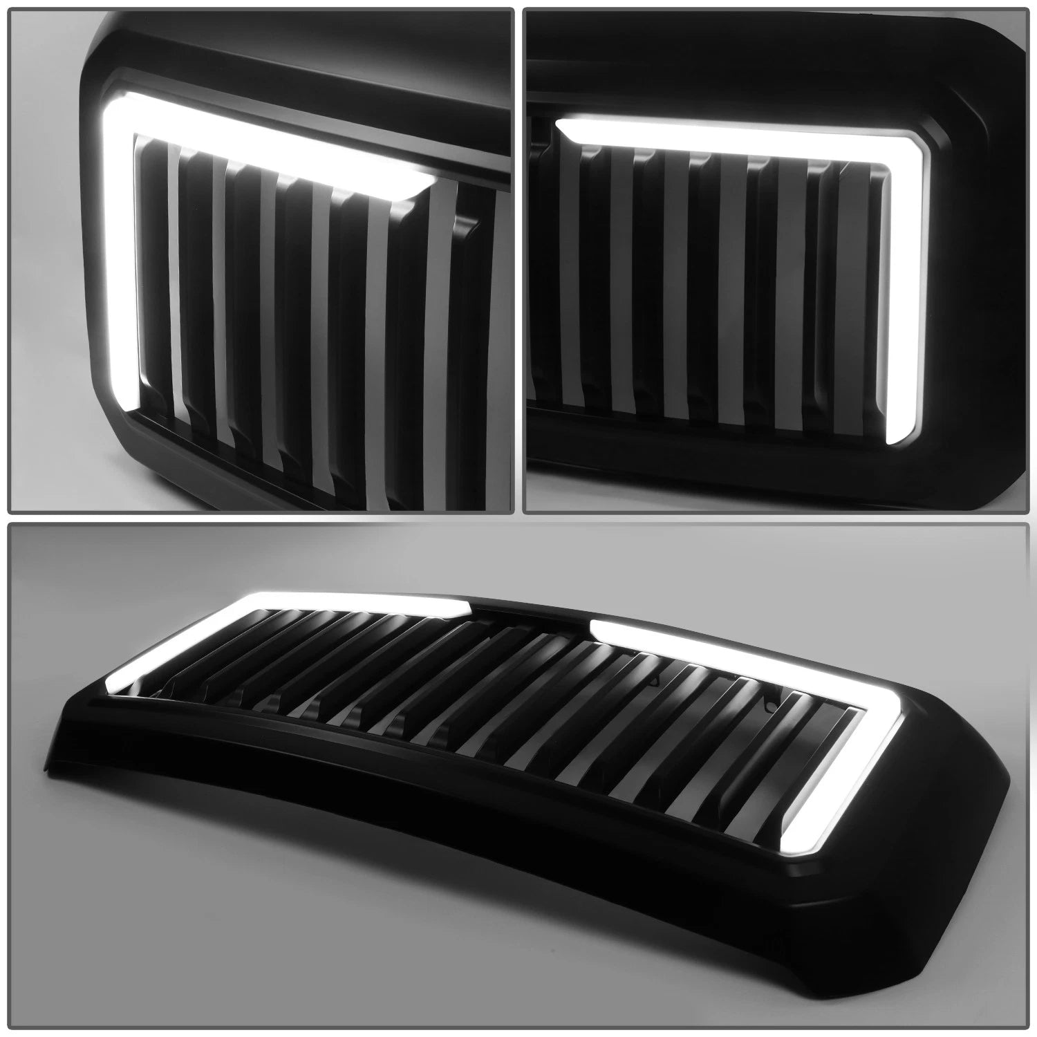 Matte Black Front Bumper Grille for Ford F-250/350/450/550 (2011–2016)
