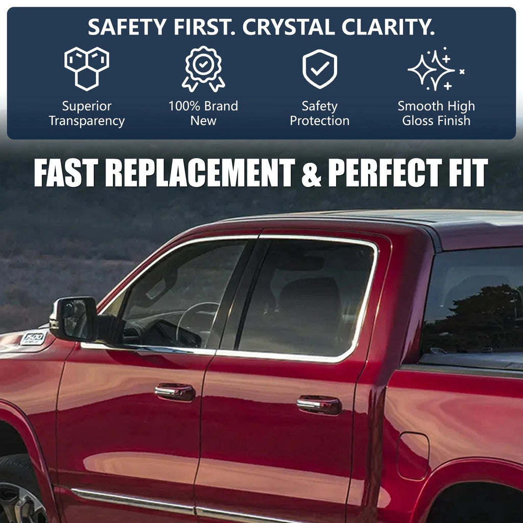 Front Driver Left Side Door Window Glass for Ram 1500 (2019–2026)