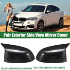 1 Pair Rearview Mirror Cover for BMW X3 G01 X4 (2018–2023) Black