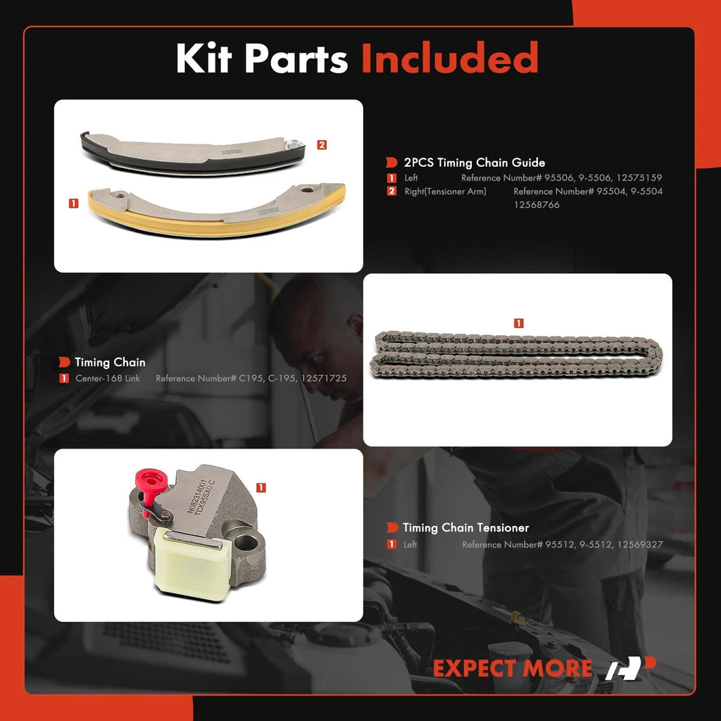 4X Timing Chain Kit for Chevrolet Colorado GMC Canyon (2004–2006)