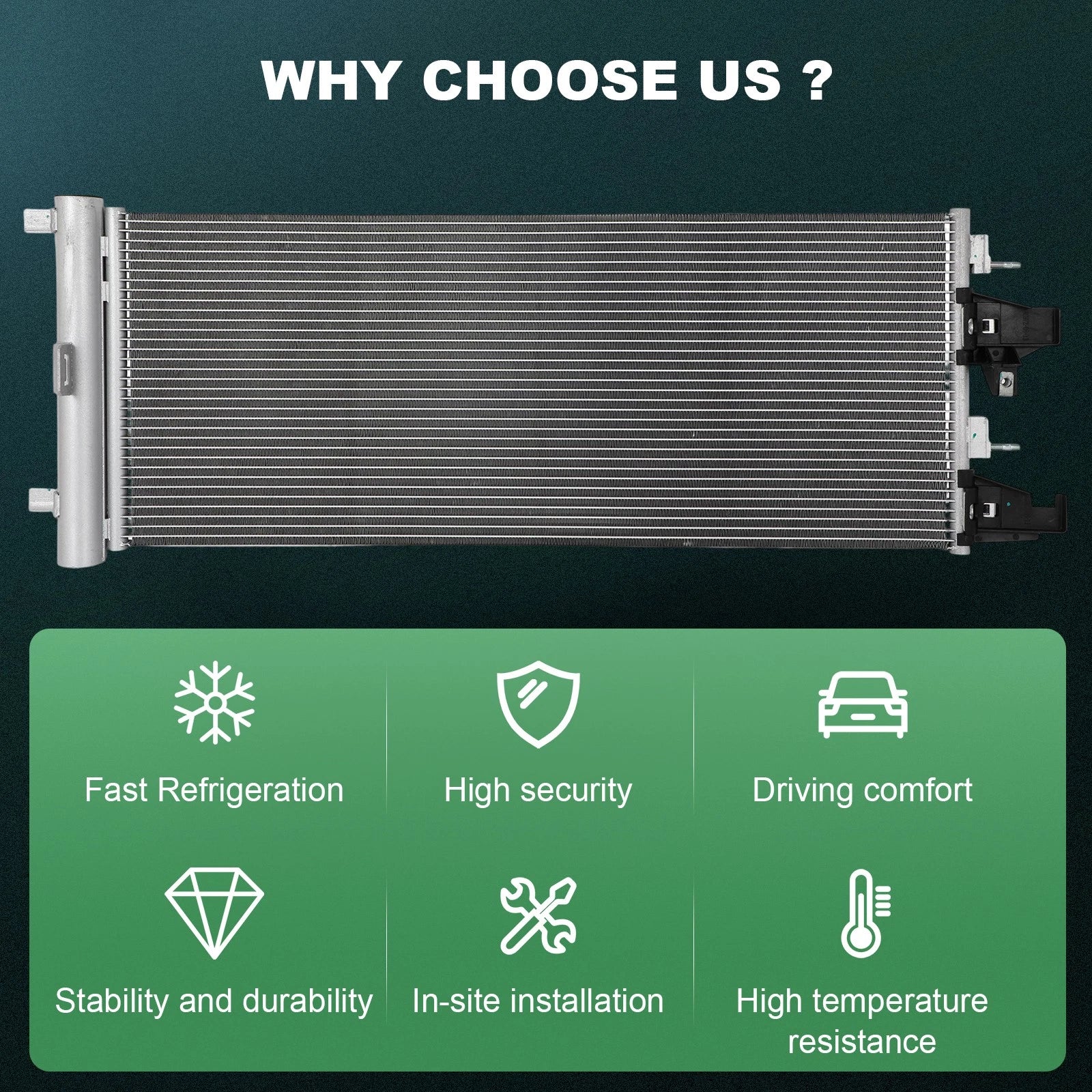 AC Condenser for GMC Sierra 1500, Chevrolet Silverado 1500 (2019–2020)