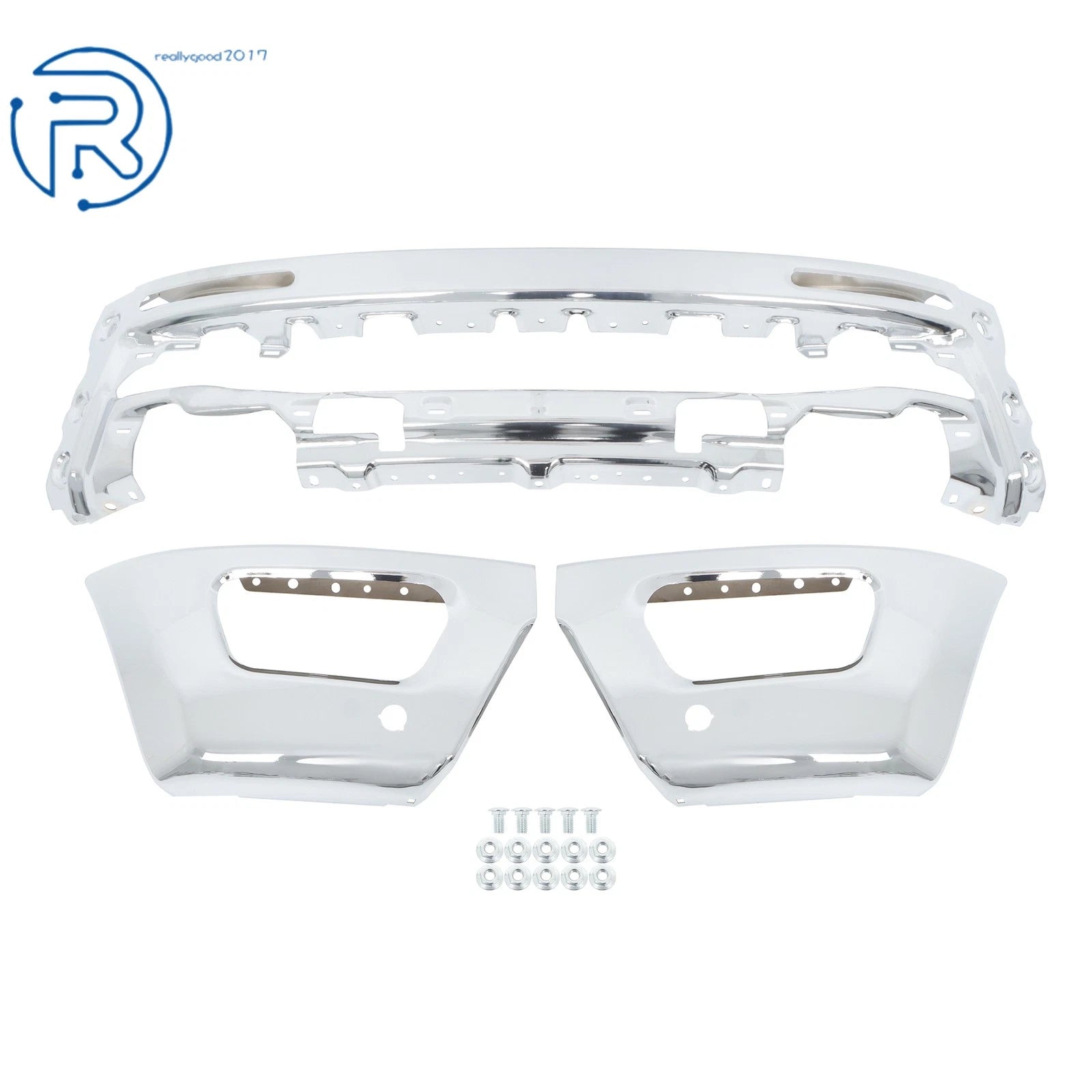 Chrome Front Bumper Face Bar for Ford Ranger (2019-2023)