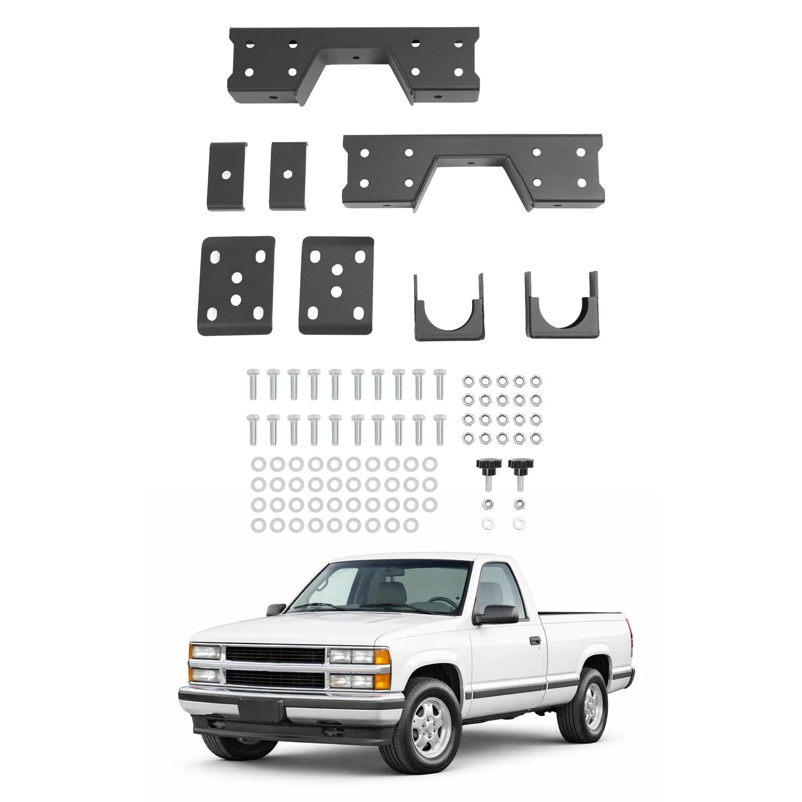 6'' Rear C-Notch & Drop Flip Kit for Chevy Silverado GMC Sierra C1500 (1988–1998)