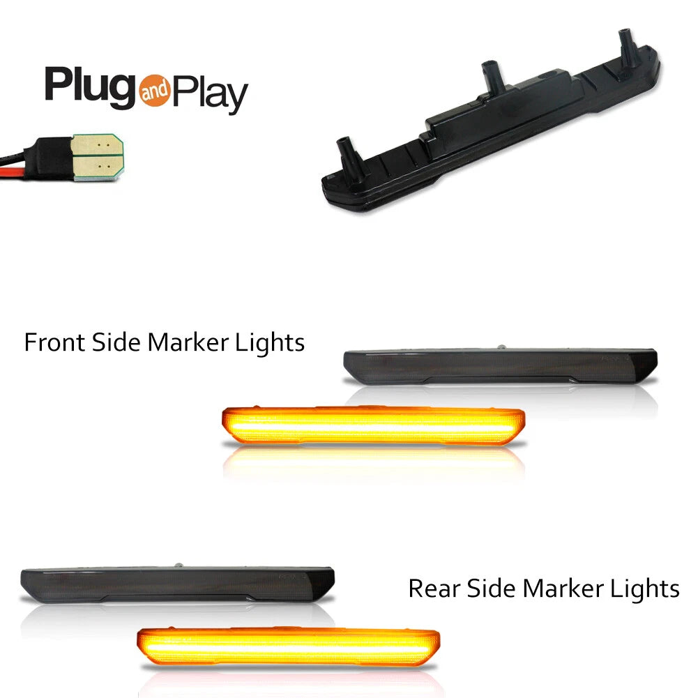 Amber LED Fender Side Marker Lights for GMC Sierra 2500 3500 Denali AT4
