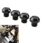 Set of 4 M10 Motorcycle Mirror Hole Blanking Plugs Screws Bolts Caps