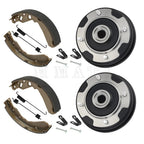 2X Rear Wheel Brake Drum Hub & Brake Shoes for Kawasaki KAF300 Mule (1993–2006)