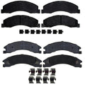 Set of 4 Semi-Metallic Brake Pads for Ford E-150 E-250 E-350 SD