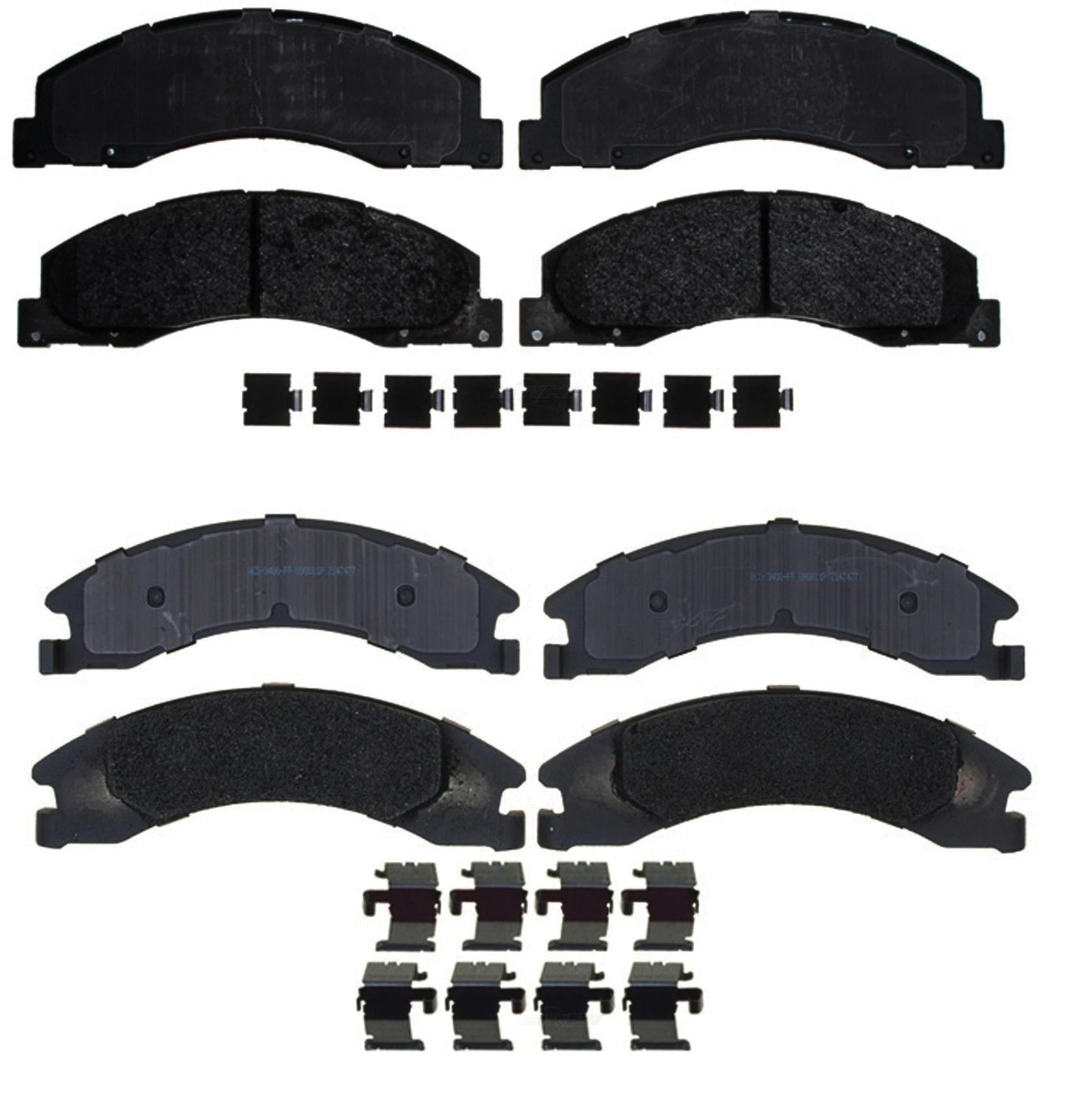 Set of 4 Semi-Metallic Brake Pads for Ford E-150 E-250 E-350 SD