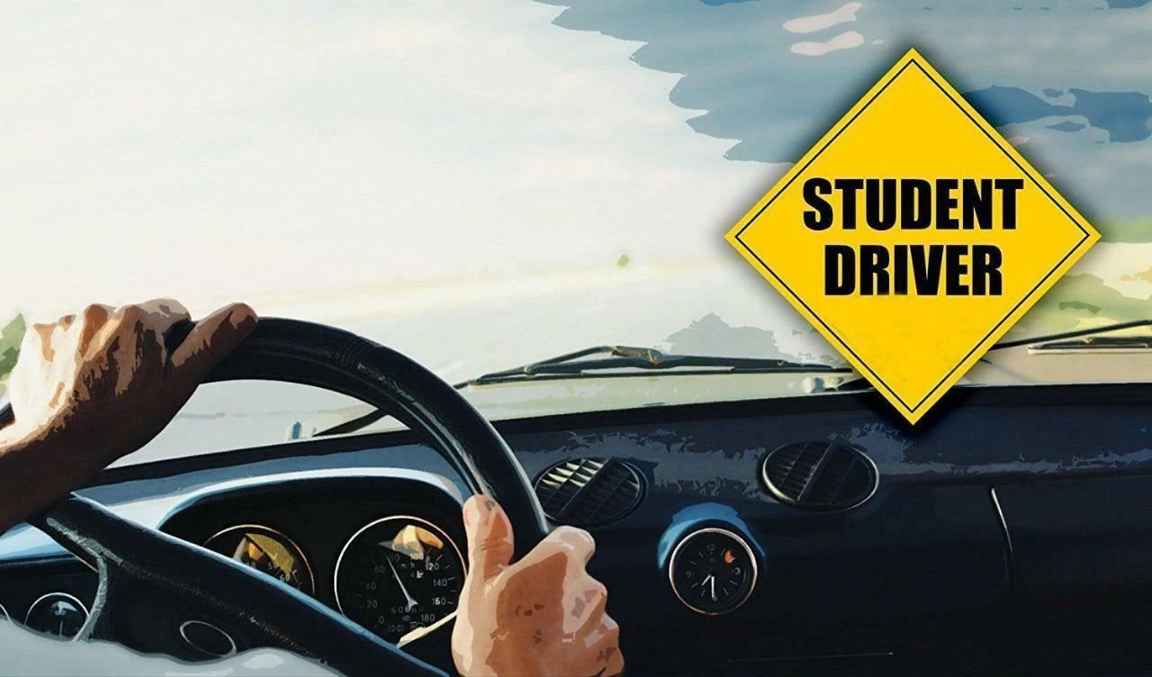Safety Student Driver Vehicle Decal for Yellow Car Bumper Window (2020-2025)