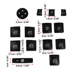 Set of 4 Front Door Armrest Window Switch Button Covers for Mercedes-Benz 