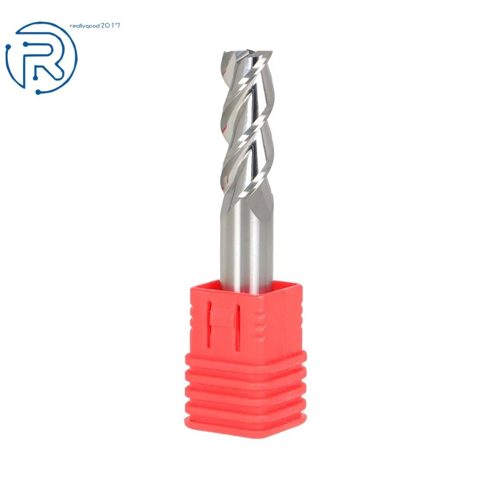 Set of 5 Carbide End Mills for Various Applications (3/8" 2-1/2" Overall Length)
