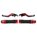 Red Extendable Brake Clutch Lever Grip Set for BMW S1000XR (2015-2021)