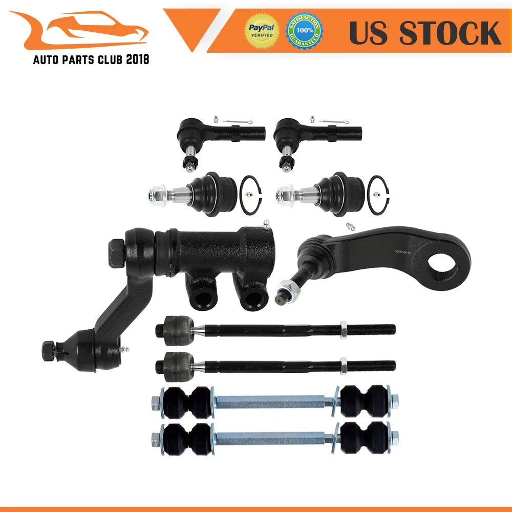 Set of 10 Front Steering Kit Tie Rod Ends for GMC Sierra 2500 HD (2011–2019)
