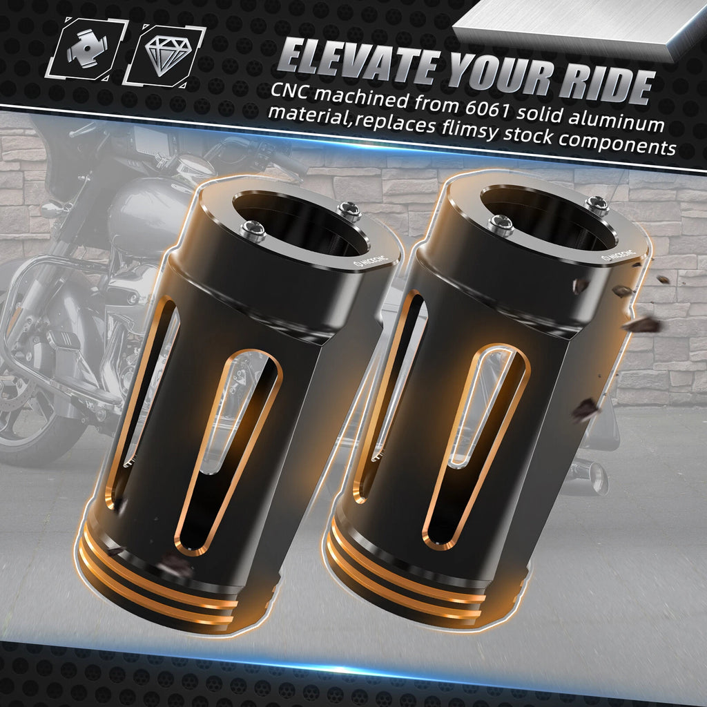2X Fork Tube Cover 45600003 for Harley Road Glide FLTRX FLTRXS FLTRK (2015–2023)