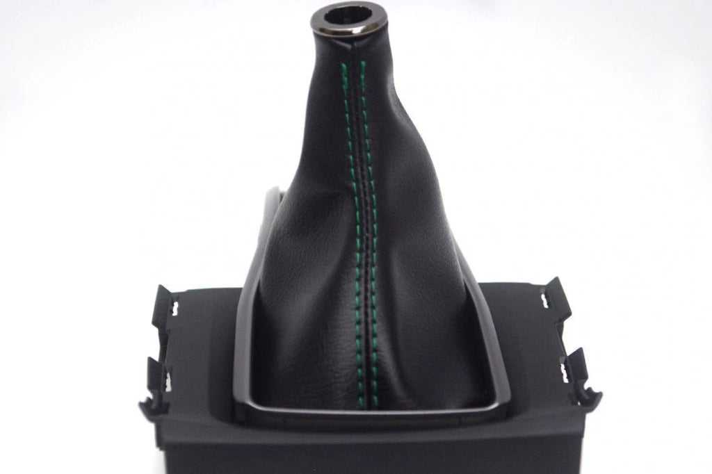 Manual Shift Boot for Honda Civic (2016–2020) Green Stitch Leather Synthetic