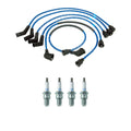 NGK 7mm Wire Set & 4 Nickel Spark Plugs for Mazda RX-7 (1978–1985)