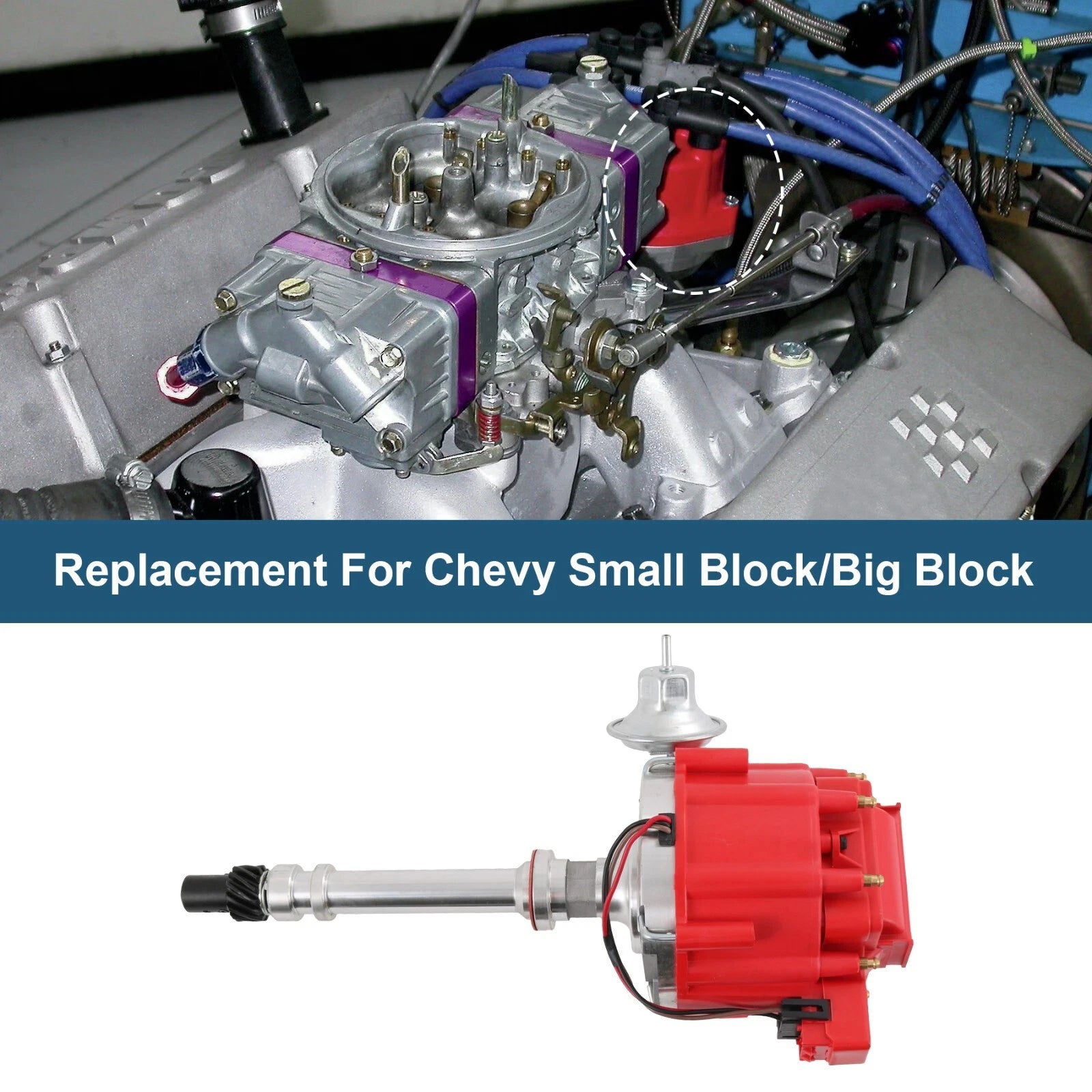 HEI Distributor with 65K Coil for Chevy Small Block Big Block