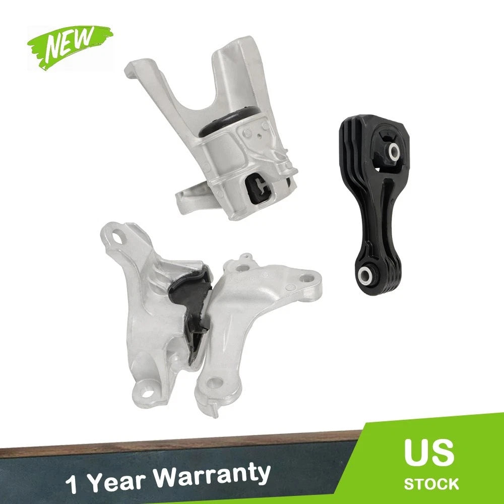 3Pcs Engine Motor & Transmission Mount Set 9957 for Honda Civic (2016–2019)