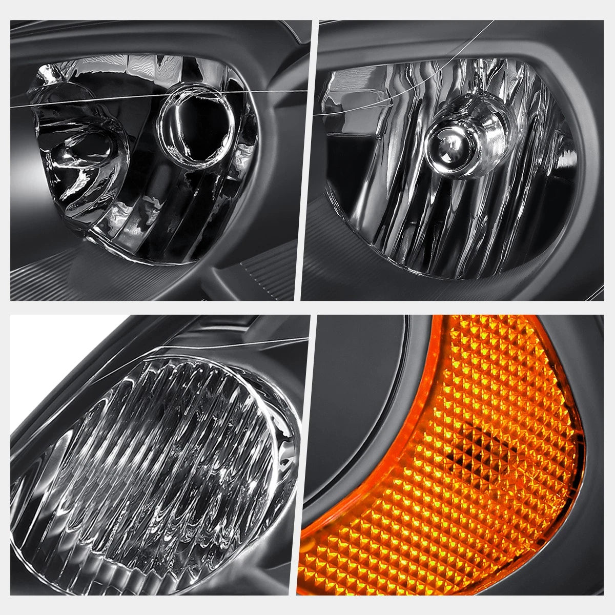 Headlight/Lamp Amber Corner Black Housing for Chevrolet Impala Monte Carlo (2006–2016)