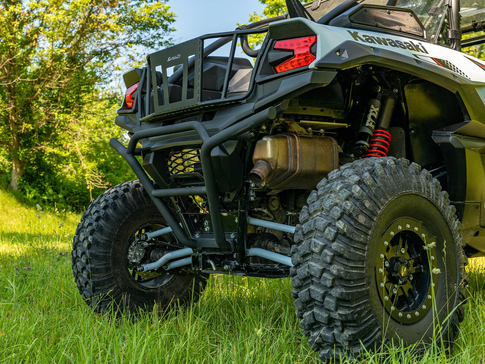 SuperATV Rear Bumper for Kawasaki Teryx KRX 1000 (2020–2023) - Wrinkle Black