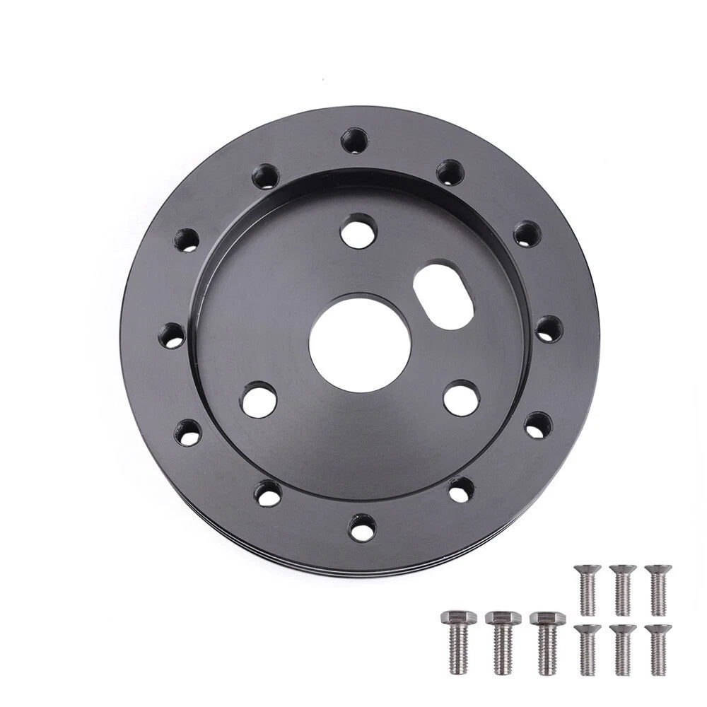 Aluminum 0.5" Short Hub Steering Wheel Adapter 6 to 3 Hole