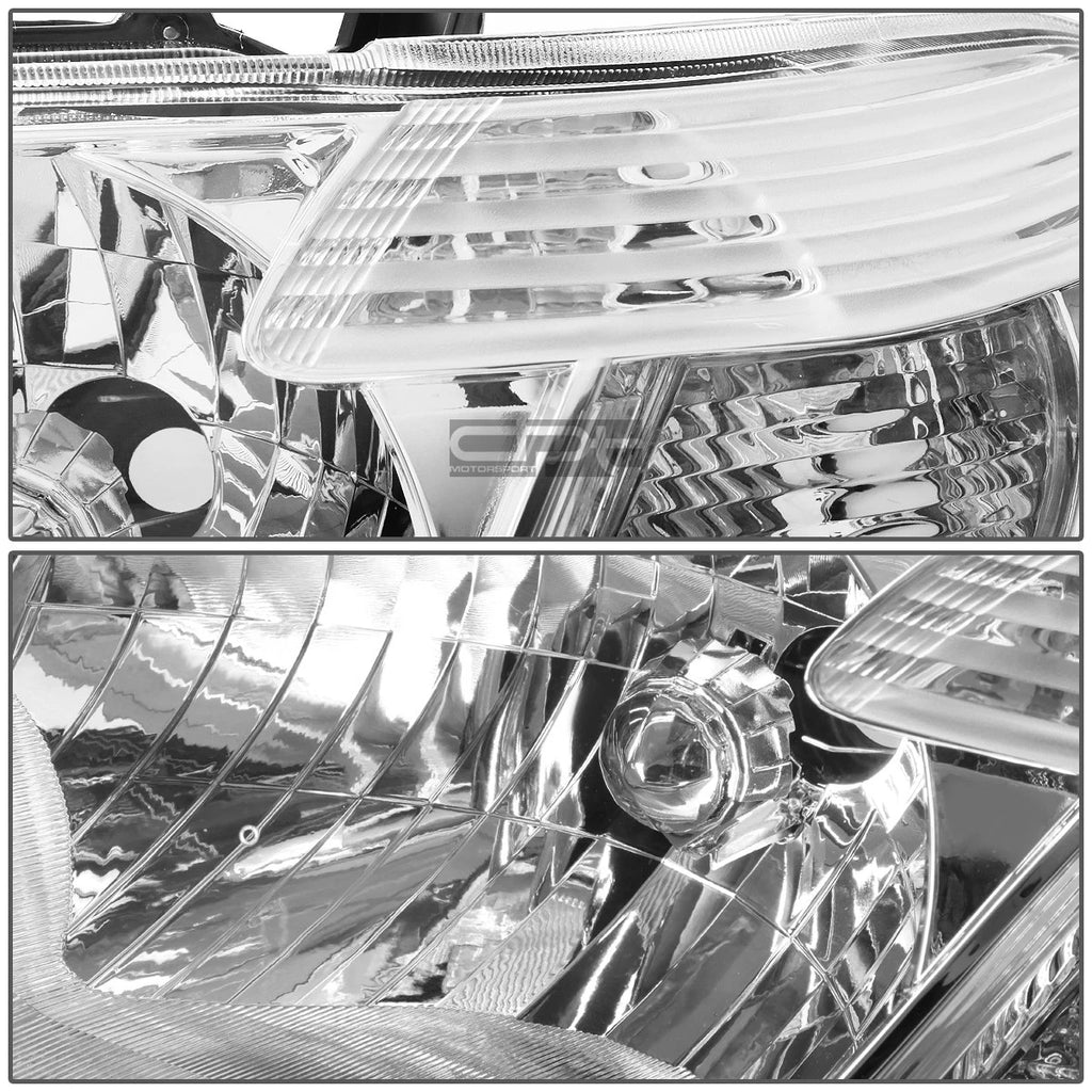 Pair Chrome Amber Signal Headlight Lamps for Toyota Highlander (2008–2010)