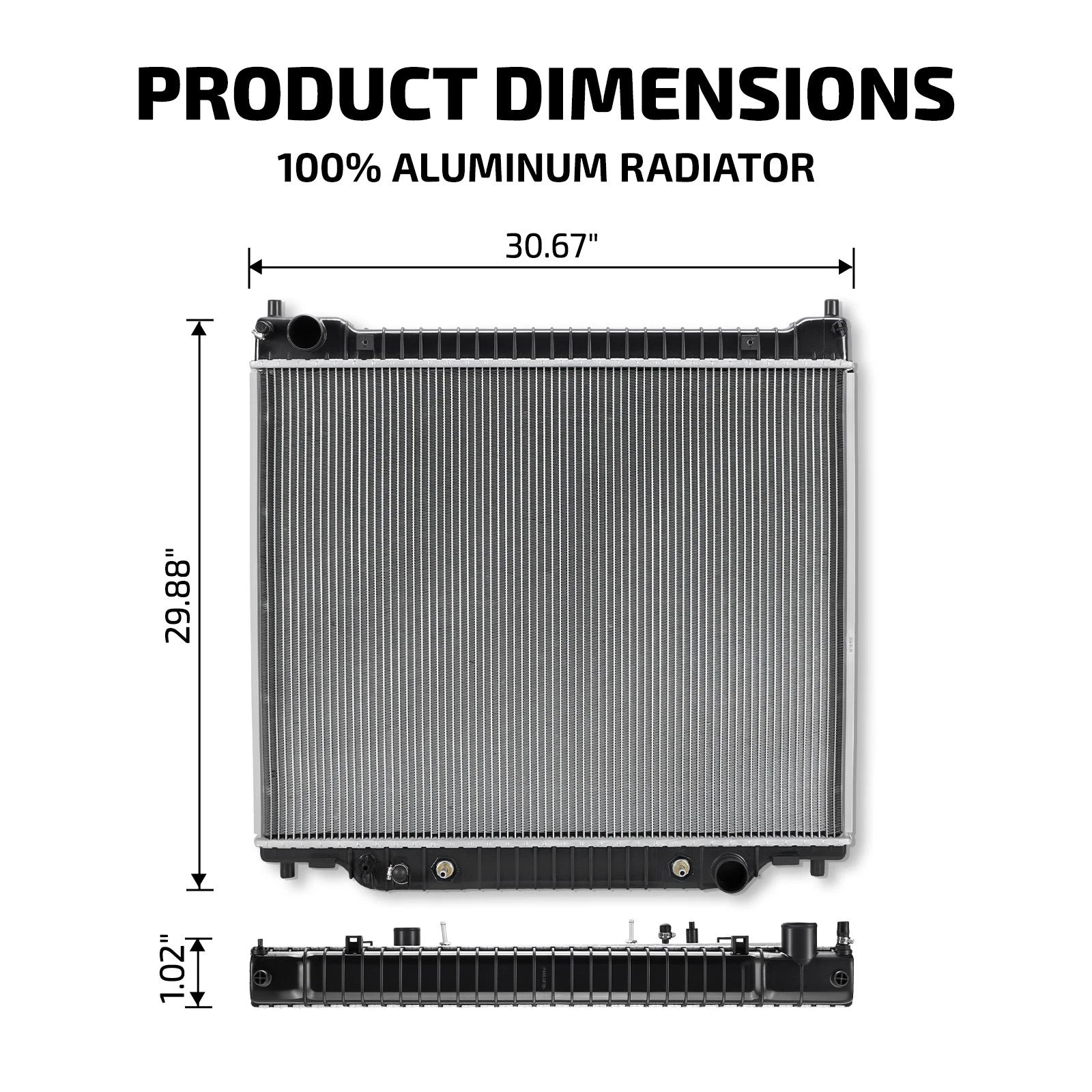 Aluminum Radiator for Ford F-350 F-250 (1995–1997) 7.3L V8